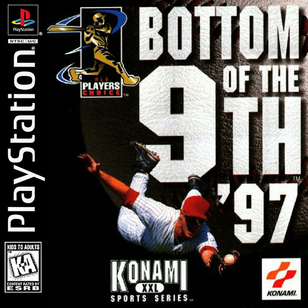 Bottom of the 9th '97 box art for Playstation